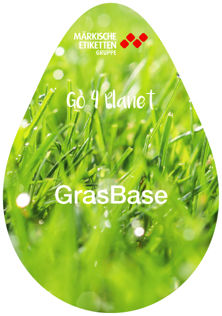 Nachhaltiges Etikett auf Grasbasis - grasbase